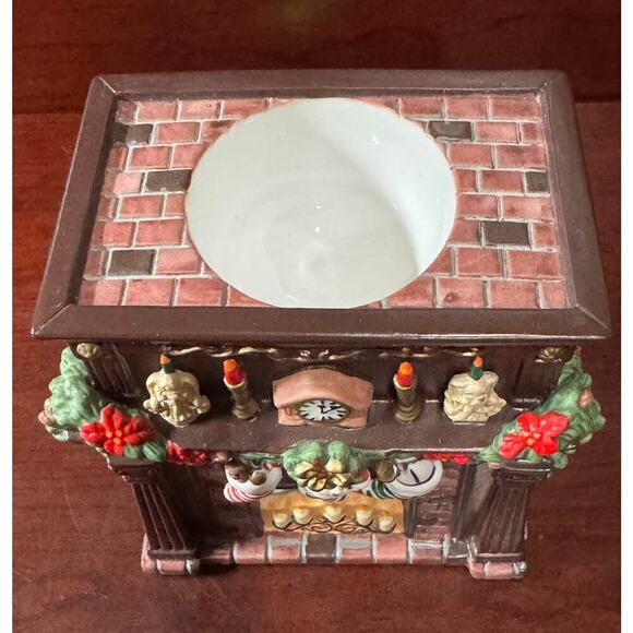 Partylite Hearthside Aroma Wax Melts Warmer Christmas Fireplace Mantle Stockings - Picture 5 of 8